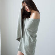 无印良品--2023新款21支超柔全棉毛巾浴巾 绿色浴巾 70*140cm
