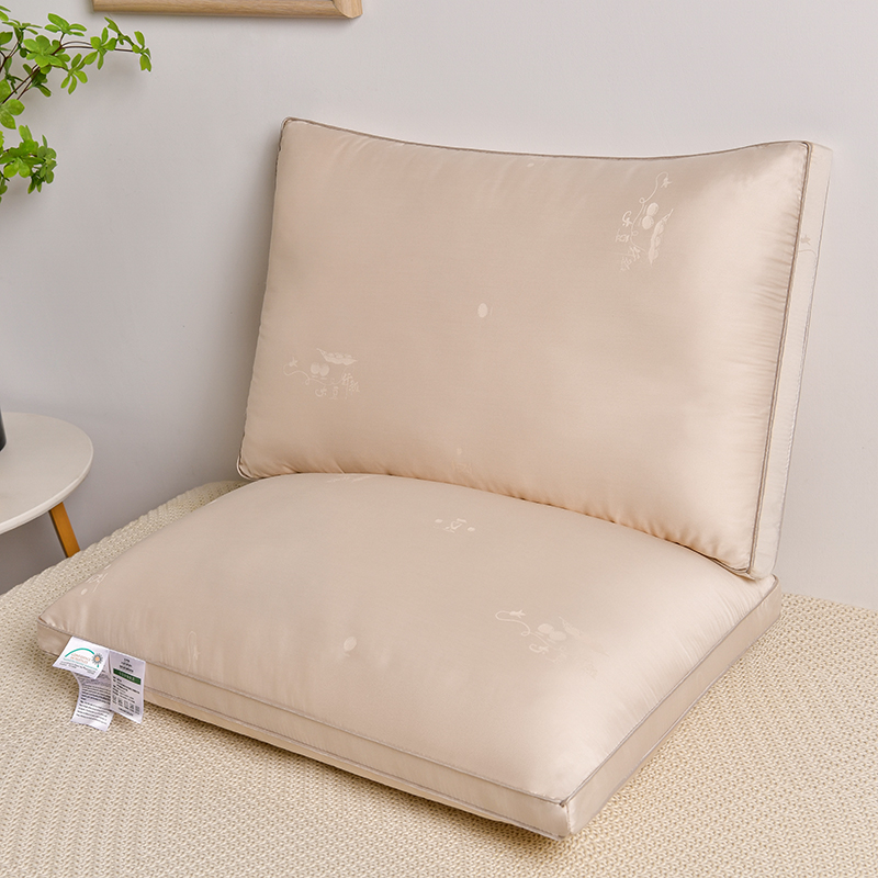 2021新款全棉大豆纤维枕芯系列 香槟色低枕