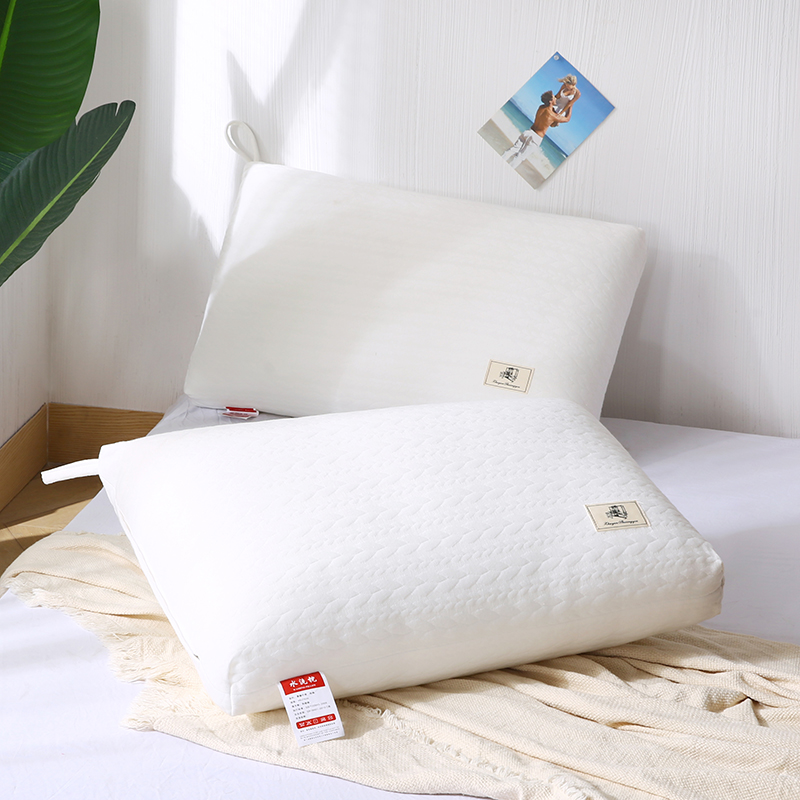 2022新款针织棉热熔枕芯成人枕头可水洗不变形48*74cm/只 针织-白色