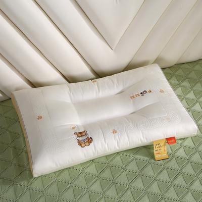 2022新款枕芯刺绣高端枕头成人家用枕定型羽丝绒舒适入眠系列 虎虎生威 小虎
