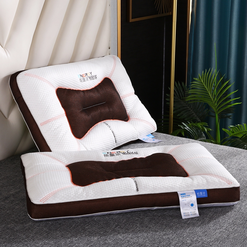 2022新款枕芯刺绣高端枕头成人家用枕定型羽丝绒舒适入眠系列 能量咖 2