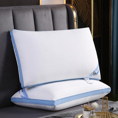 2022 新款整张棉热熔枕芯针织棉枕头成人家用枕芯不变形可机洗 热熔 兰边