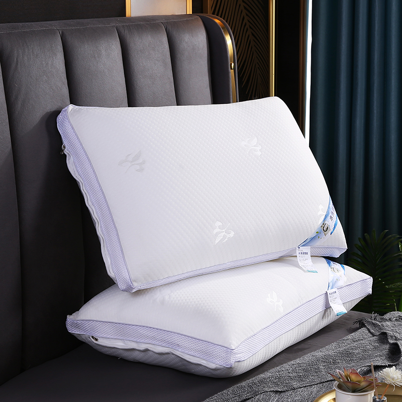 2022 新款整张棉热熔枕芯针织棉枕头成人家用枕芯不变形可机洗 热熔 树叶