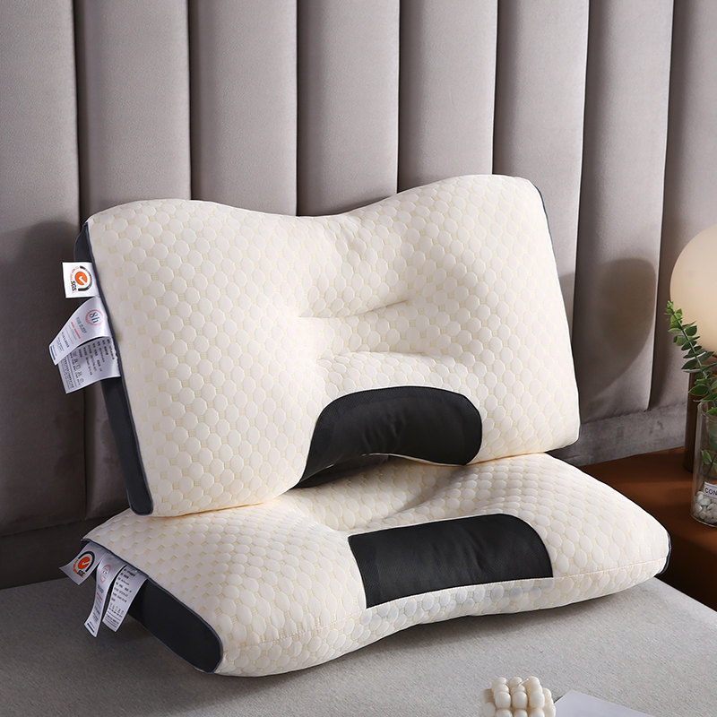 2023新款护颈枕芯定型舒适按摩枕头针织棉面料吊带枕48*74cm 按摩枕 米/只