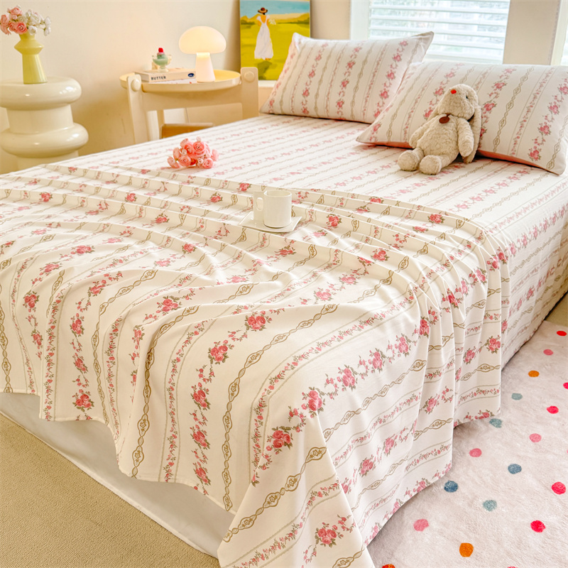 2025新款云感超柔水洗棉ins风单品床单 白薇