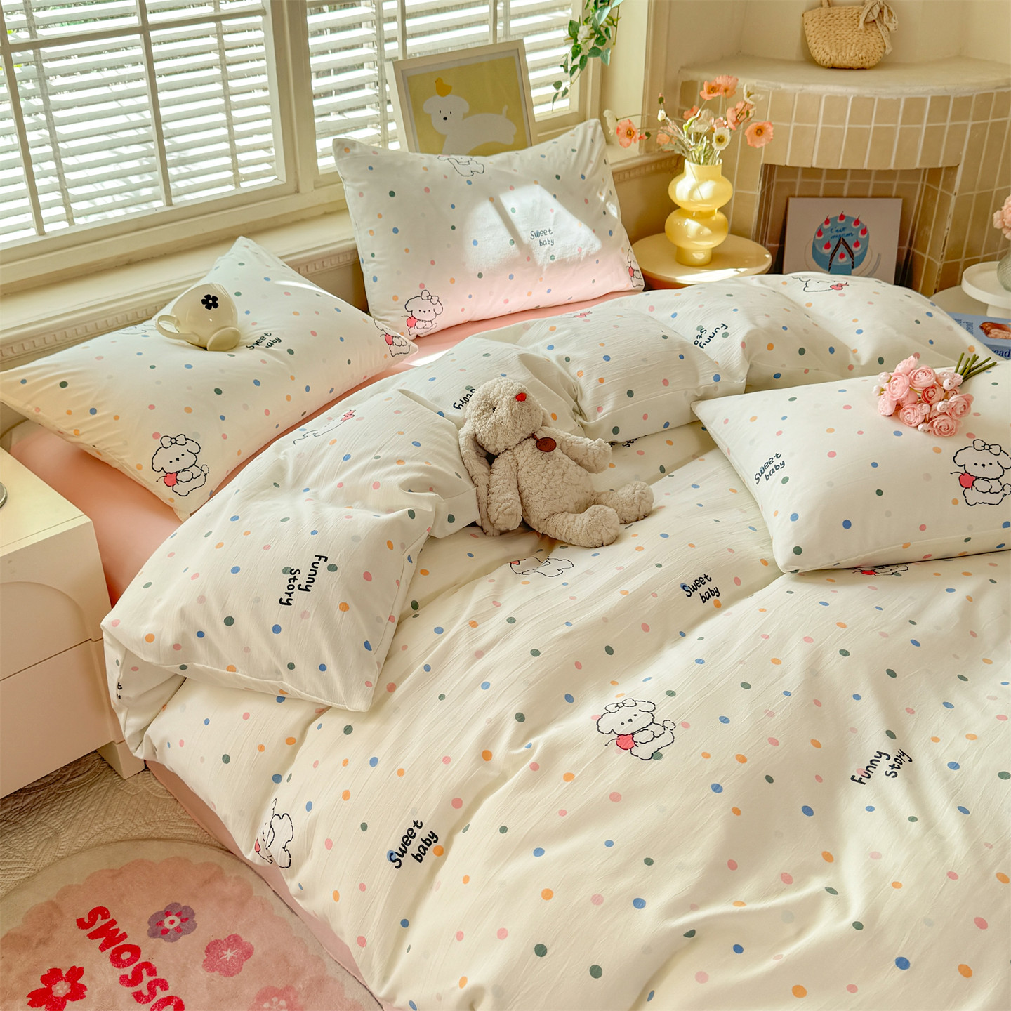 2025新款超柔双层纱水洗棉单被套 翠微