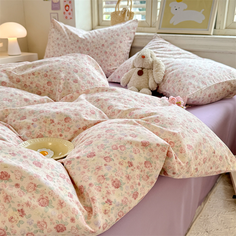 2025新款云感超柔水洗棉ins风单品被套 春风觅影