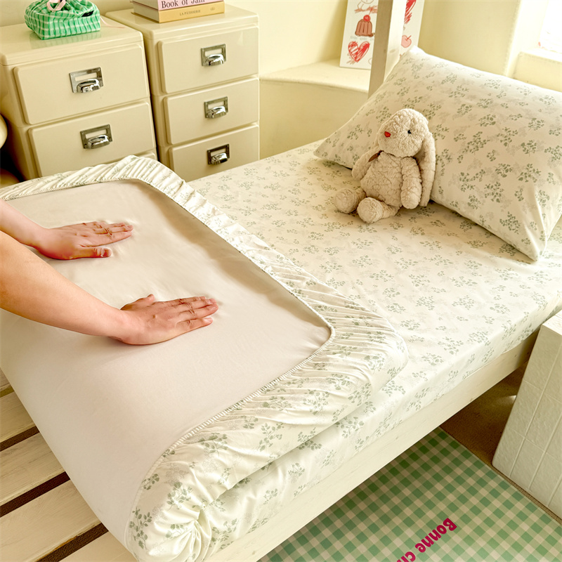 2025新款云感超柔水洗棉ins风单品床笠【学生宿舍床】 翠微