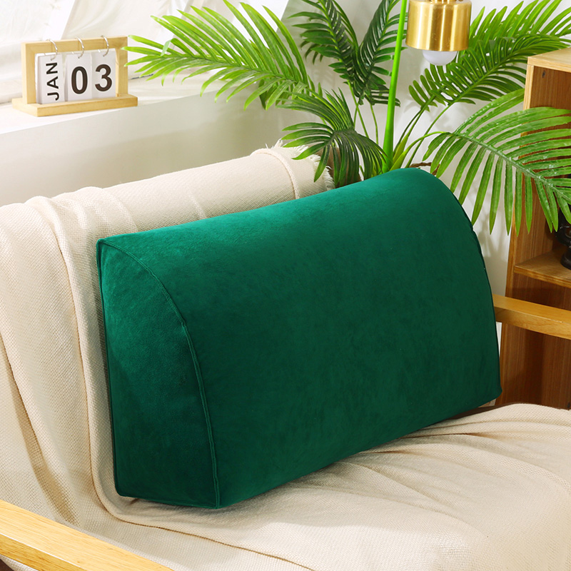 厂家直销批发 2020新款沙发靠垫 沙发腰枕 沙发靠背垫 床头靠垫 70*35*17cm独立内芯可拆洗 富贵绒墨绿
