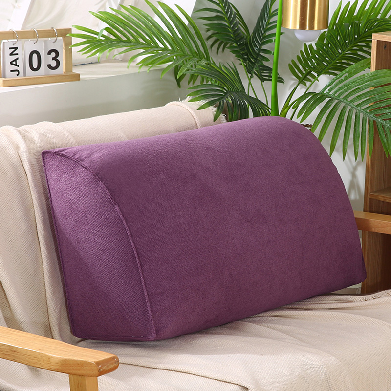 厂家直销批发 2020新款沙发靠垫 沙发腰枕 沙发靠背垫 床头靠垫 70*35*17cm独立内芯可拆洗 韩国绒紫色