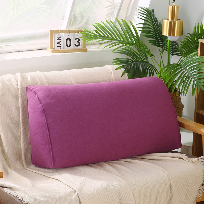 厂家直销批发 2020新款沙发靠垫 沙发腰枕 沙发靠背垫 床头靠垫 70*35*17cm独立内芯可拆洗 麻紫