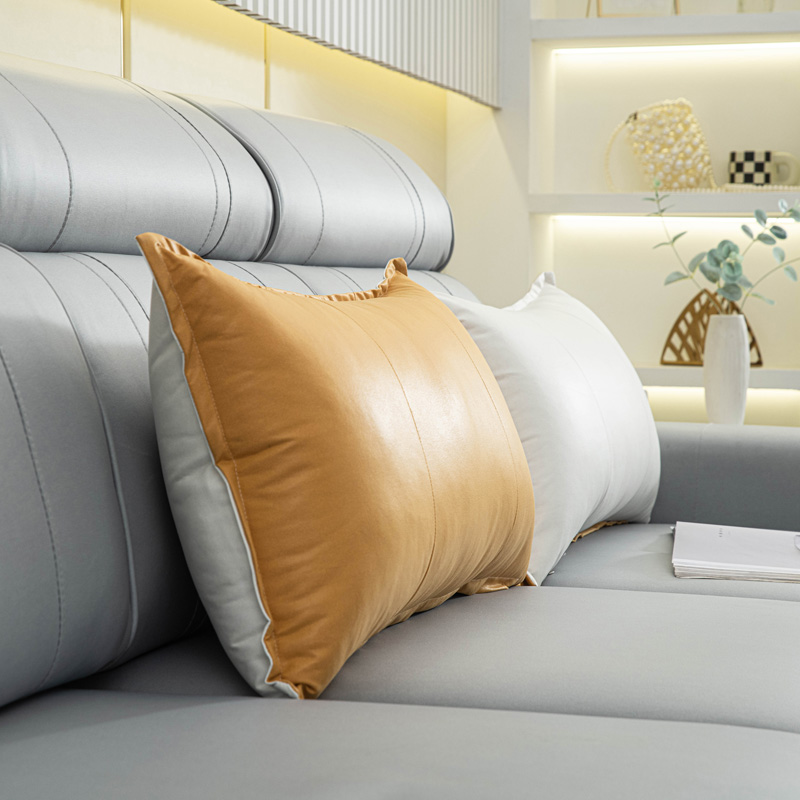 2023新款科技布客厅沙发腰枕飘窗靠背珍珠棉可定制支持一件代发 50*70cm  单独套子 橙-科技布