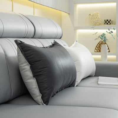 2023新款科技布客厅沙发腰枕飘窗靠背珍珠棉可定制支持一件代发 50*70cm  单独套子 高雅灰-科技布
