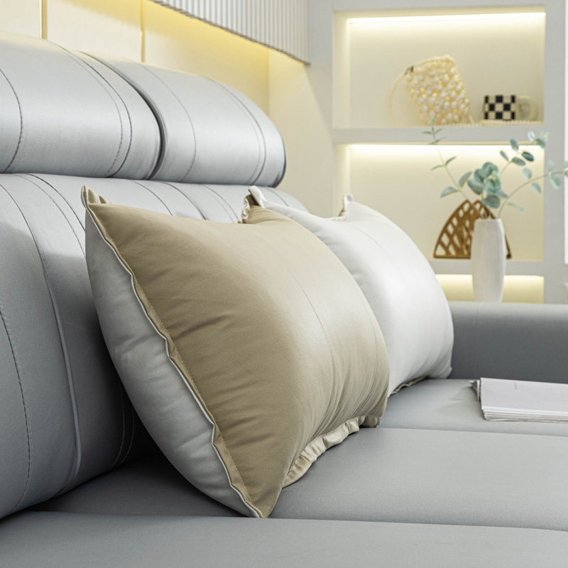 2023新款科技布客厅沙发腰枕飘窗靠背珍珠棉可定制支持一件代发 50*70cm  单独套子 棕-科技布