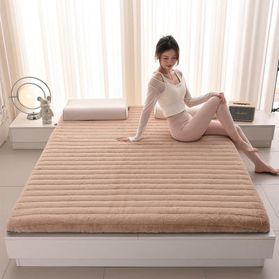 2023新款高克重兔绒记忆棉保暖床垫 90x190cm（厚度5cm） 驼色