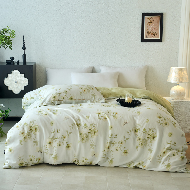 2025新款莱赛尔天丝AB版单品被套 蝶舞清风