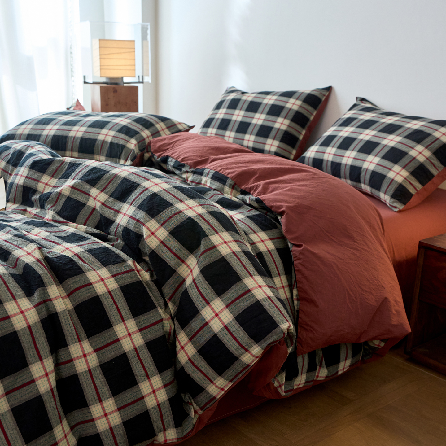 2026新款全棉色织AB版水洗棉四件套单品系列-四件套