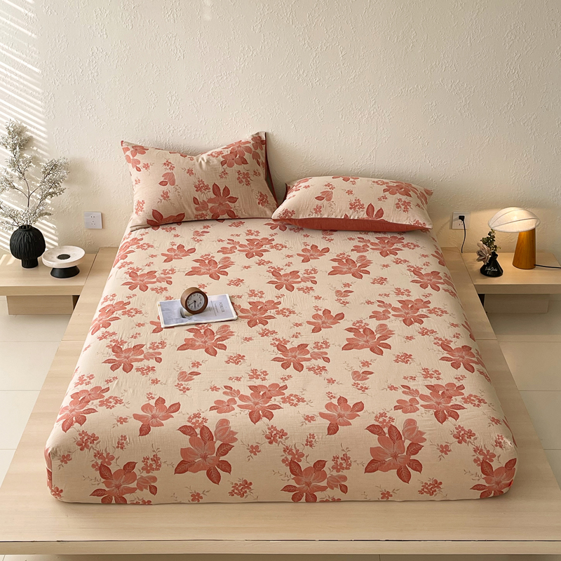 （提供买家秀）2026新款A类全棉双层纱简约拉链款四件套单品系列-单床笠