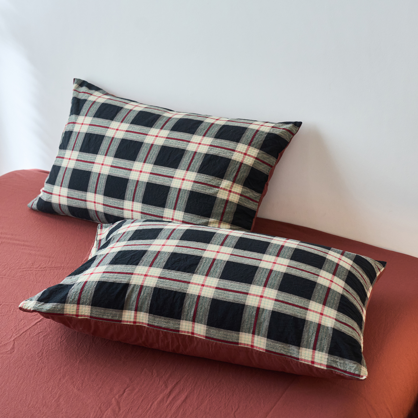 2026新款全棉色织AB版水洗棉四件套单品系列-单枕套