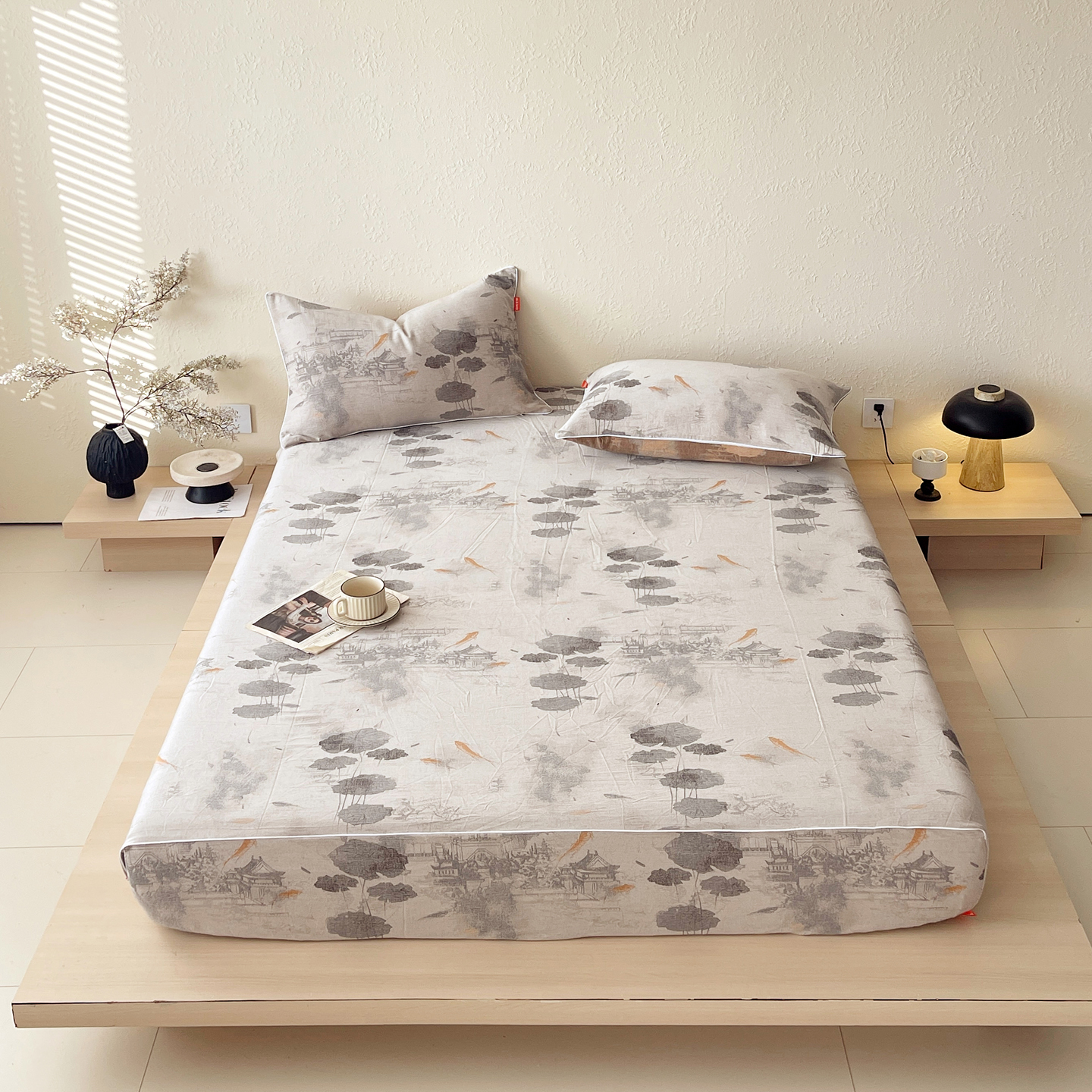 2026春夏新款（正反两用）A类提花双层纱单床笠