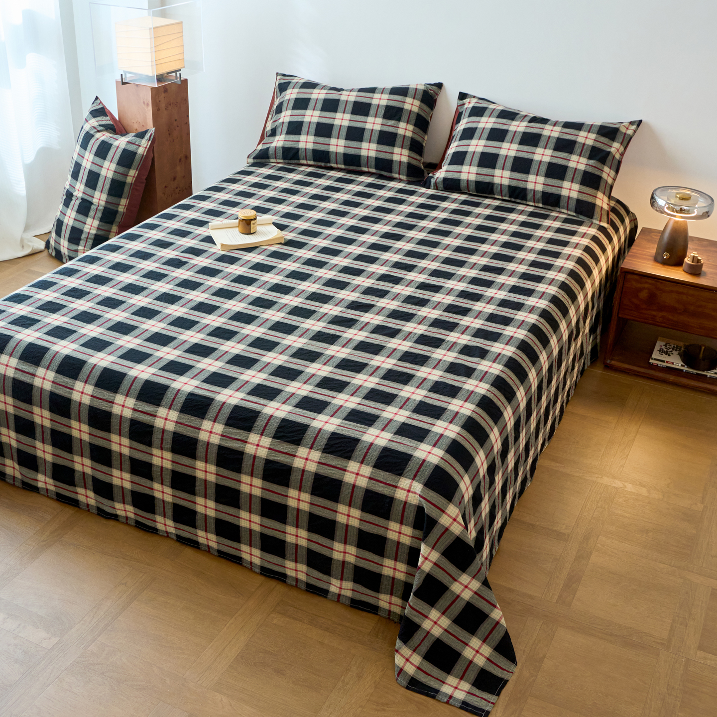 2026新款全棉色织AB版水洗棉四件套单品系列-A版单床单