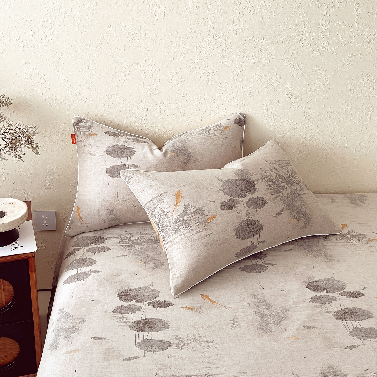 2026春夏新款（正反两用）A类提花双层纱单枕套