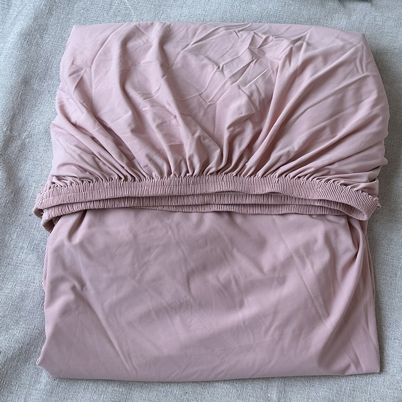 2025新款锦氨凉感丝冰皮纯色床笠夏季床罩全包围三件套