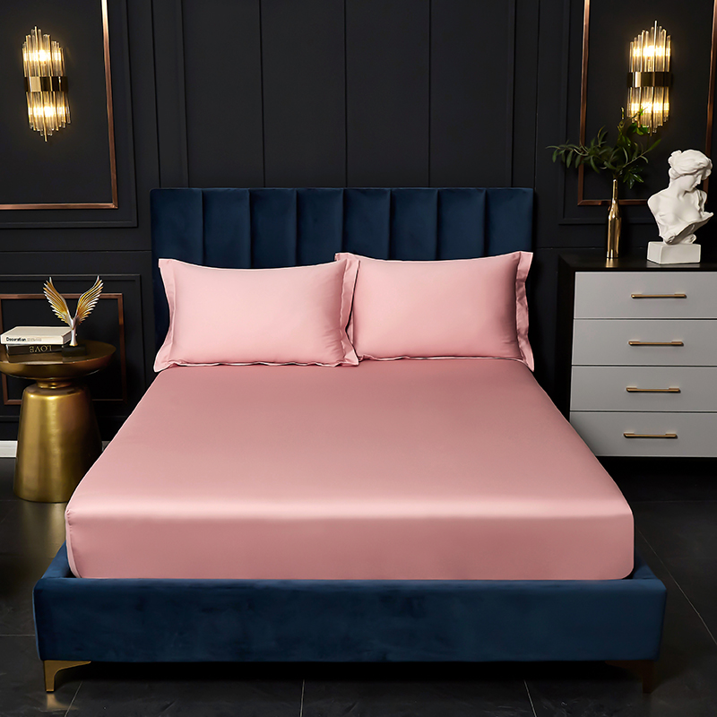 2020新款A类标准-60S澳棉套件系列—单品床笠 120cmx200cm 粉色