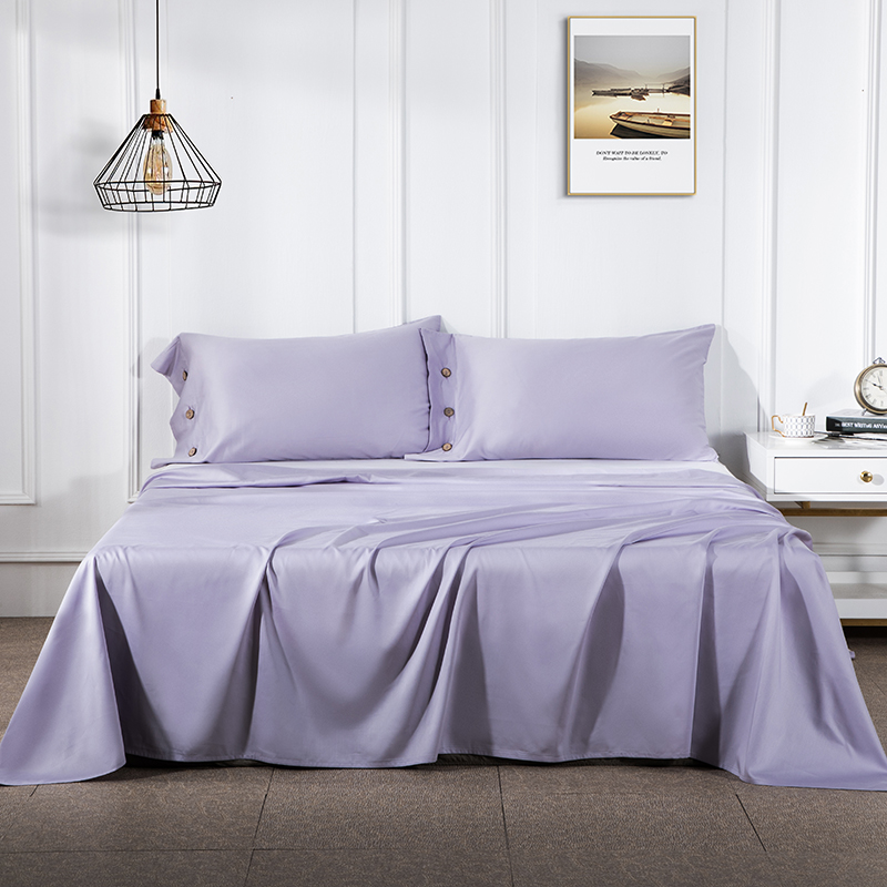 2021新款A类标准-60S澳棉套件系列—单品床单 200cmx230cm 烟灰紫