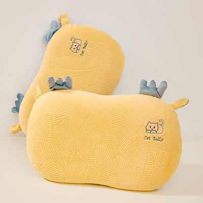 2022新款绒 猫肚枕枕头枕芯系列 34*54cm 黄色