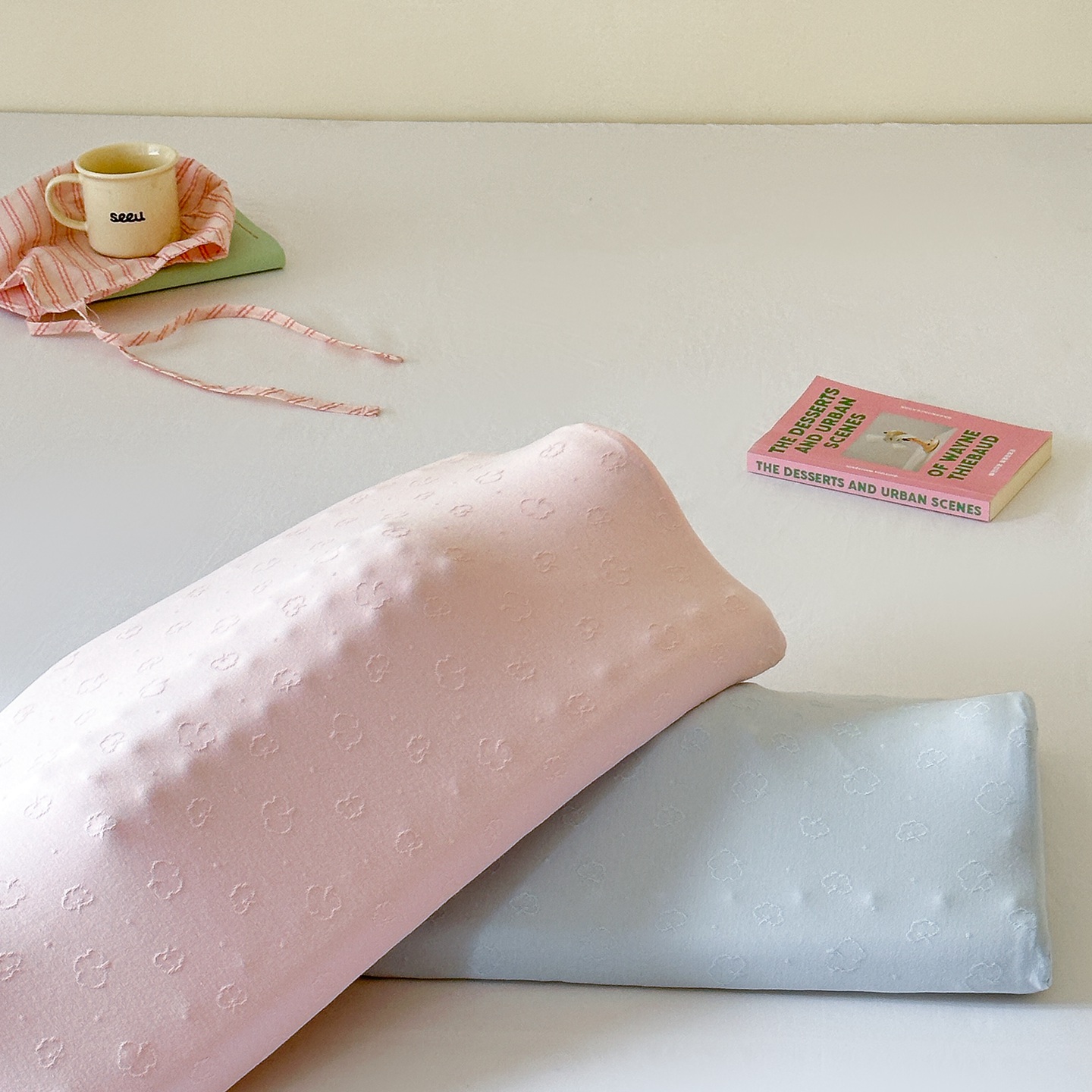 2025新款多功能乳胶枕头枕芯 蓝色