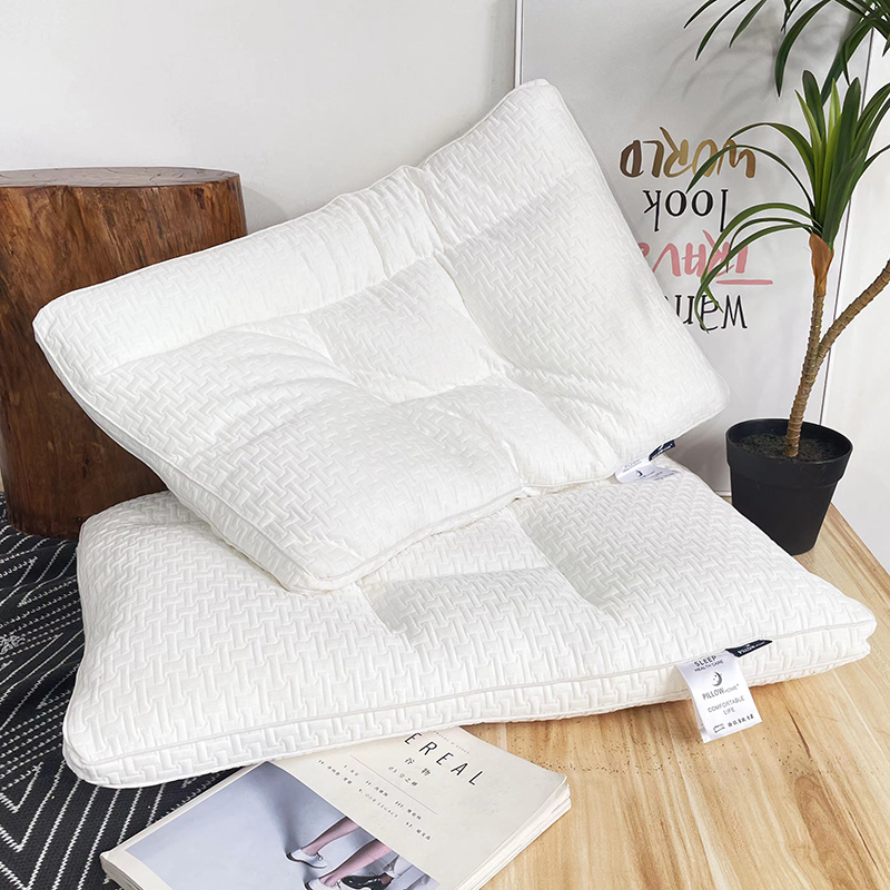 2021新款韩国立体针织五分区枕枕头枕芯48*74㎝/个 白色