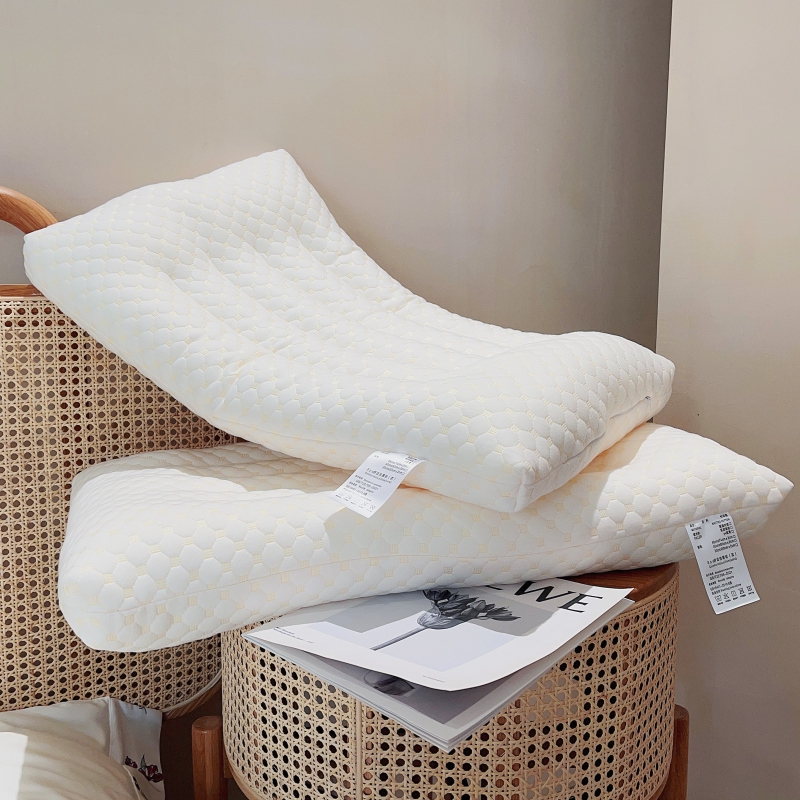 2023新款3D泡泡绒水立方低枕枕头枕芯 白色