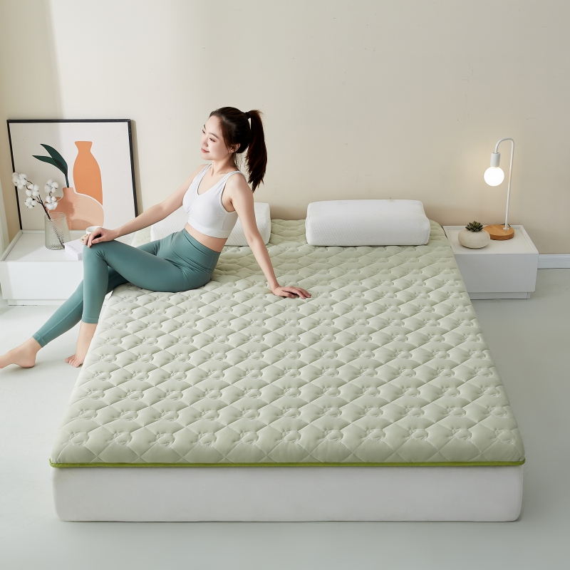 2023新款新疆棉花记忆海绵床护垫床垫（单边） 90*200cm（6公分） 棉花单边-雅川绿