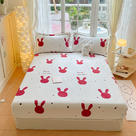 2023新款230g加厚保暖牛奶绒印花系列-单床笠 90*200cm（定做） 点点兔