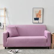 2021新款-金针提花纯色系列沙发套 单人位90-140cm 金提紫