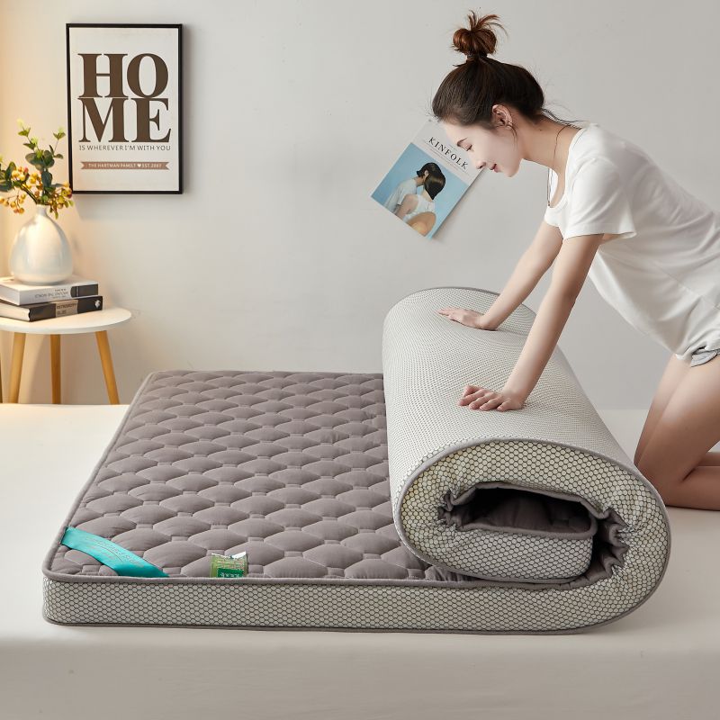 2023新款全棉乳胶海绵（立体）床垫—拍法一 1.0*2.0m 浅灰色-5cm