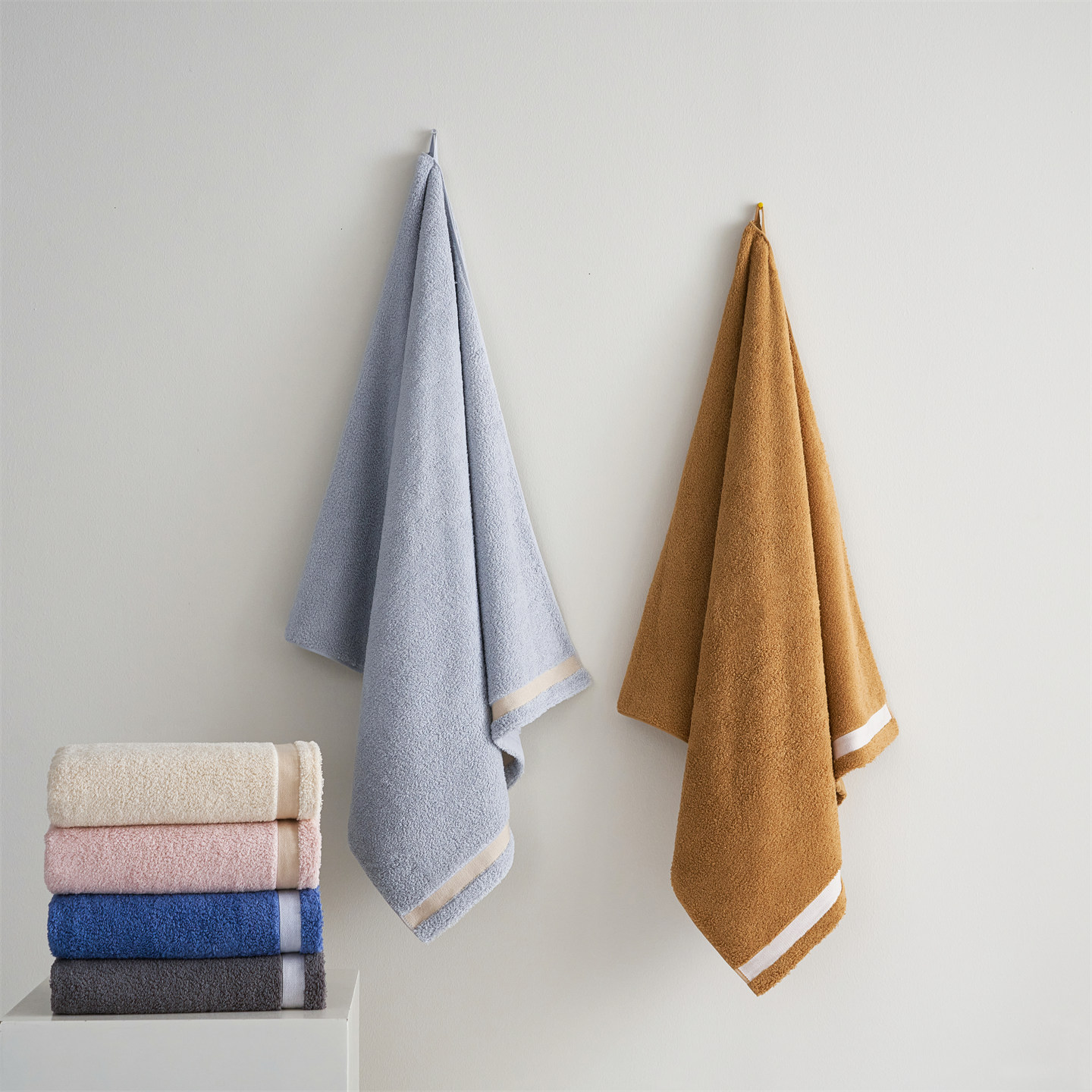 2025新款全棉股纱螺旋断档巴厘岛套巾 毛巾粉色