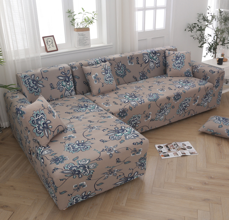 2020新款四季款印花系列沙发套 单人位尺寸90-140cm 含羞草