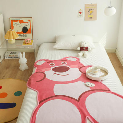 2022新款卡通异形盖毯盖被系列 90*150cm 粉红熊熊