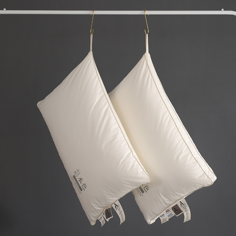 2023新款天然本色全棉磨毛枕套枕芯系列 磨毛立体--白色