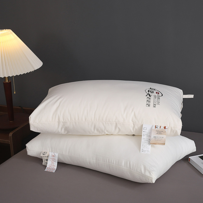 2023新款折角全棉磨毛款枕头枕芯系列 磨毛款--白色