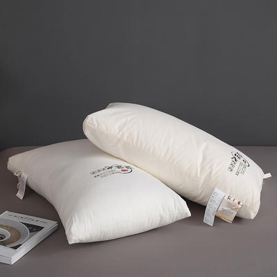 2023新款折角全棉磨毛款枕头枕芯系列 全棉款--白色