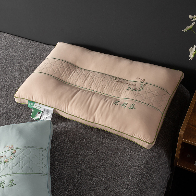 2023新款茉莉花茶枕系列枕头枕芯 茉莉花茶枕-橙 48x74cm/只