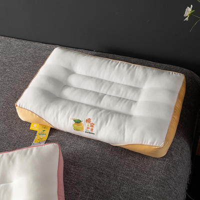2023新款柠檬水蜜桃枕系列枕头枕芯 柠檬水蜜桃枕-黄边 48x74cm/只