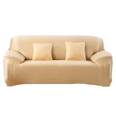 2023新款四季纯色沙发套坐垫套坐垫套靠枕套 单人 90-140cm 米黄色