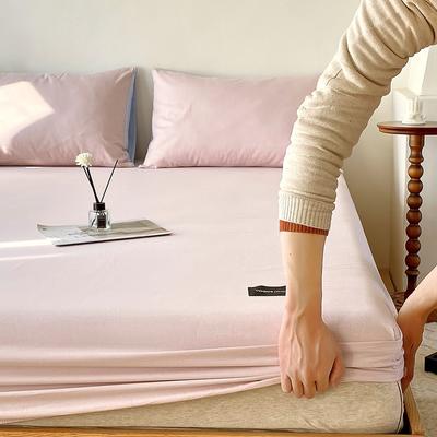 无印水洗棉-床笠 1.5m（5英尺）床 床笠-西梅粉