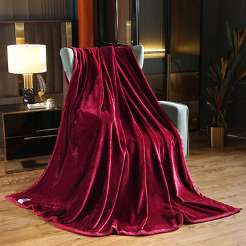 2021新款保暖素色法莱绒毛毯毯子系列