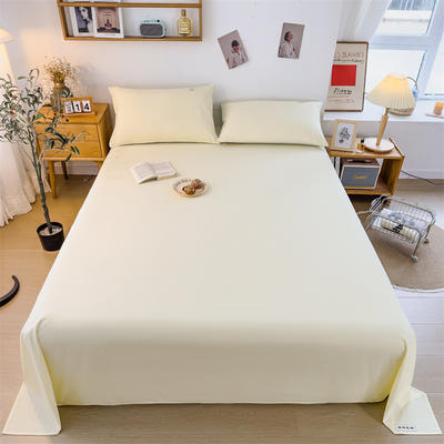 2023新款13070全棉纯色单床单 单床单120*230cm 米黄