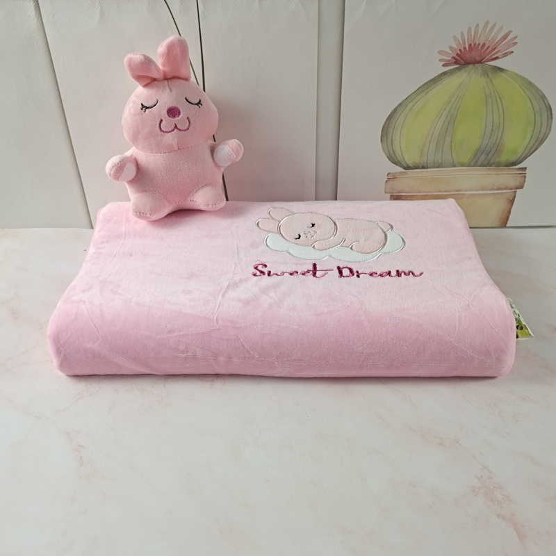 2021新款绒款儿童乳胶玩具枕枕头枕芯25*44cm/只 粉色小兔